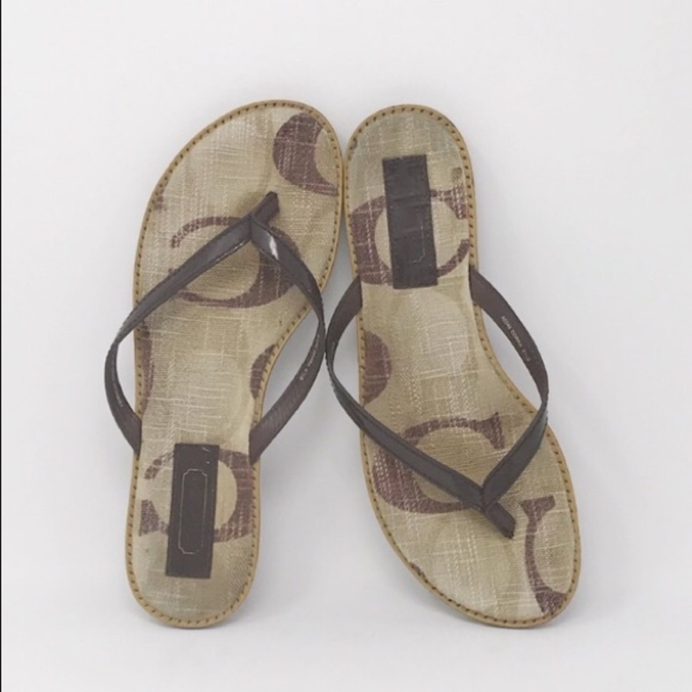 Coach Signature C Dorra Flat Sandals Size 6.5